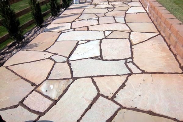 Flagstone walkway project in Golden