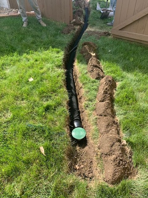 French drain installation in Northglenn