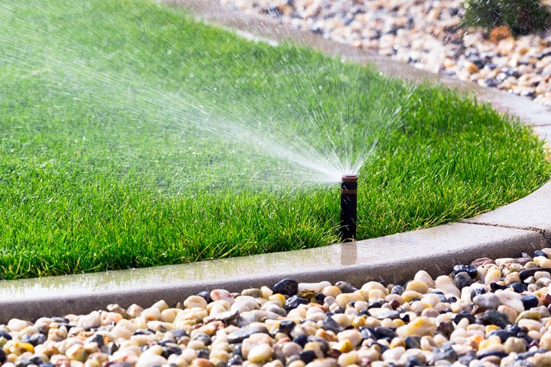 Sprinklers on a property